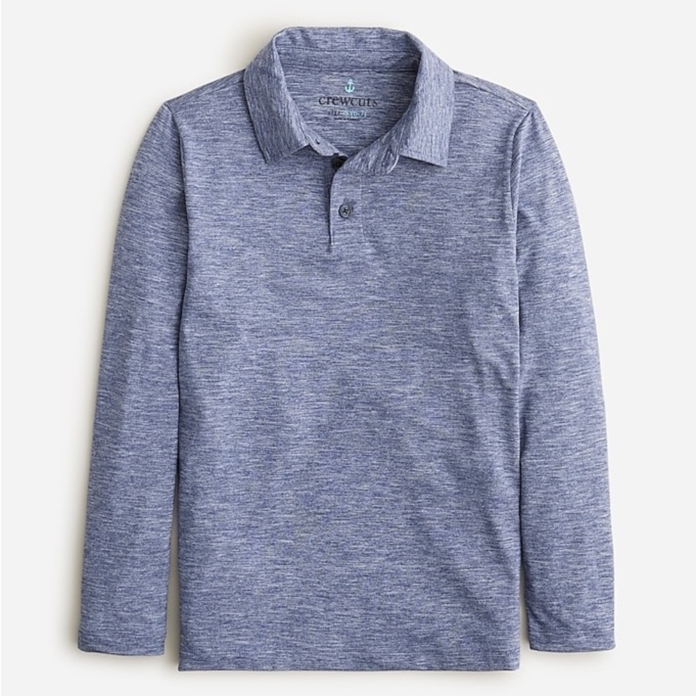 J Crew Kids' active long-sleeve polo shirt AZ730